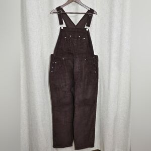 NWOT St. Johns Bay Brown Corduroy Bibs